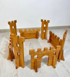 Wooden blocks castle