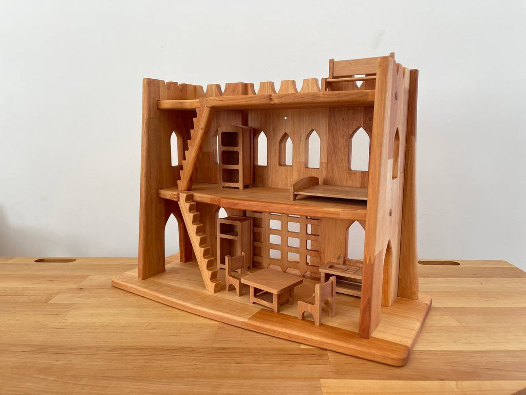 Wooden blocks castle