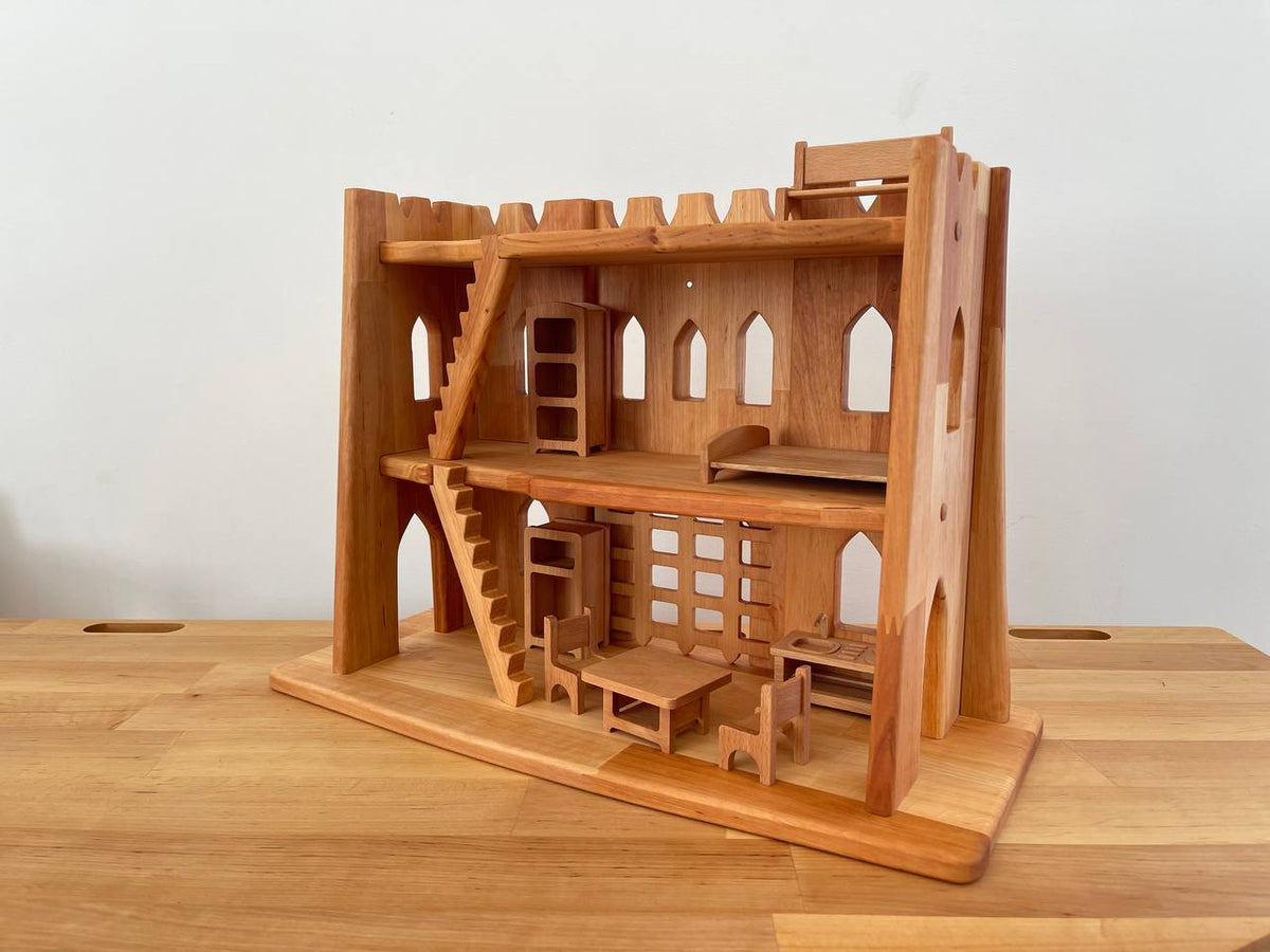 Wooden blocks castle