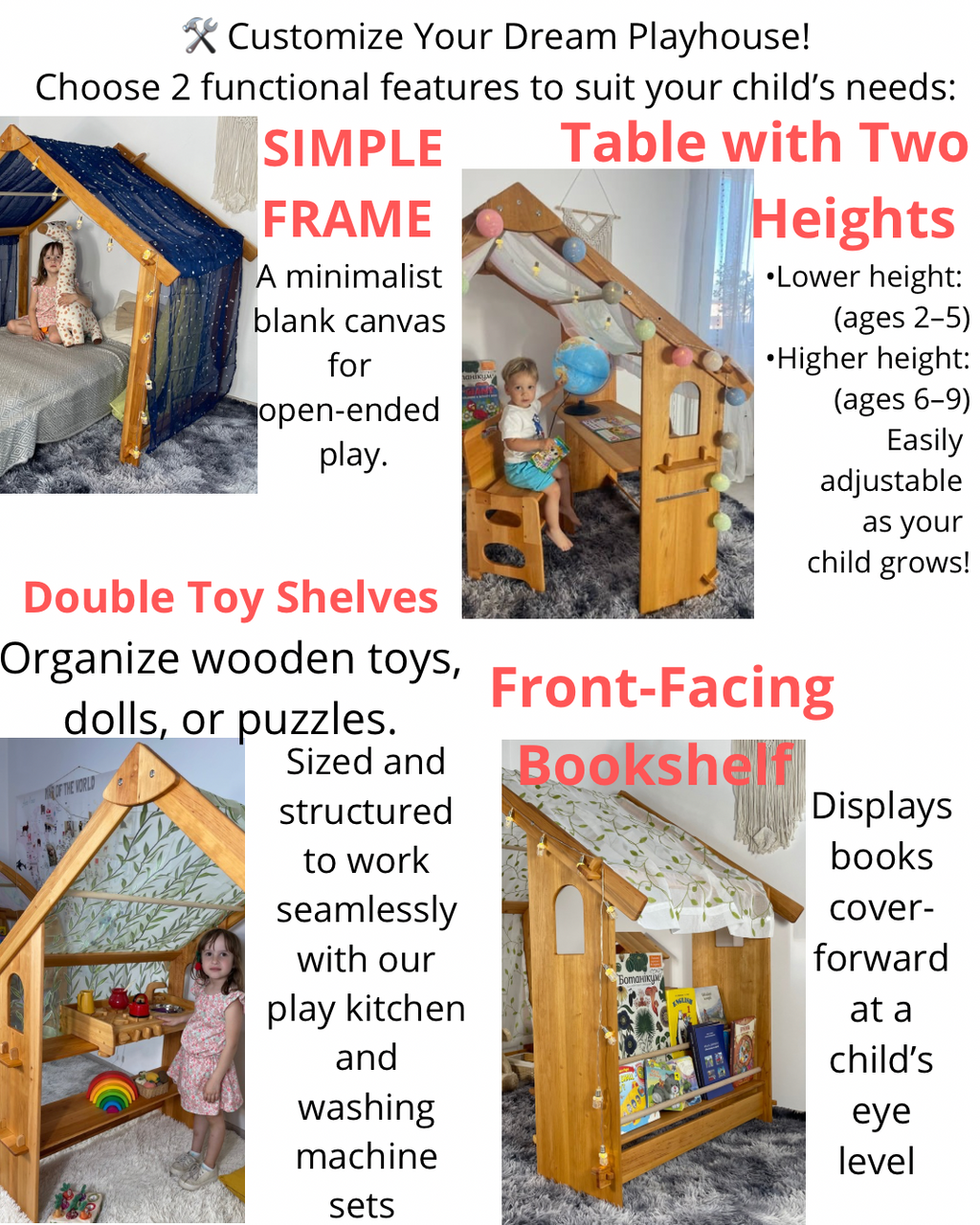 Wooden Montessori Playhouse
