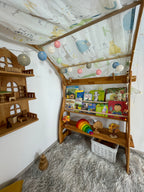 Single Waldorf Play Stand with Bookshelf