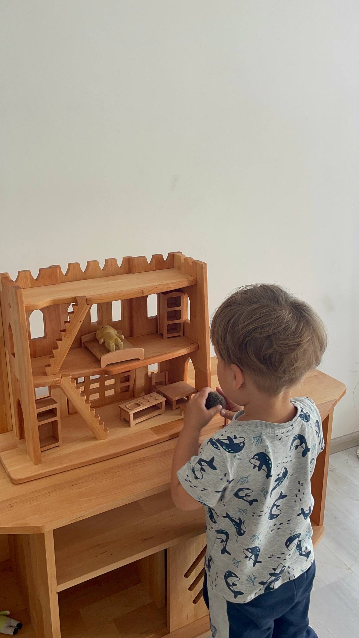 Wooden blocks castle
