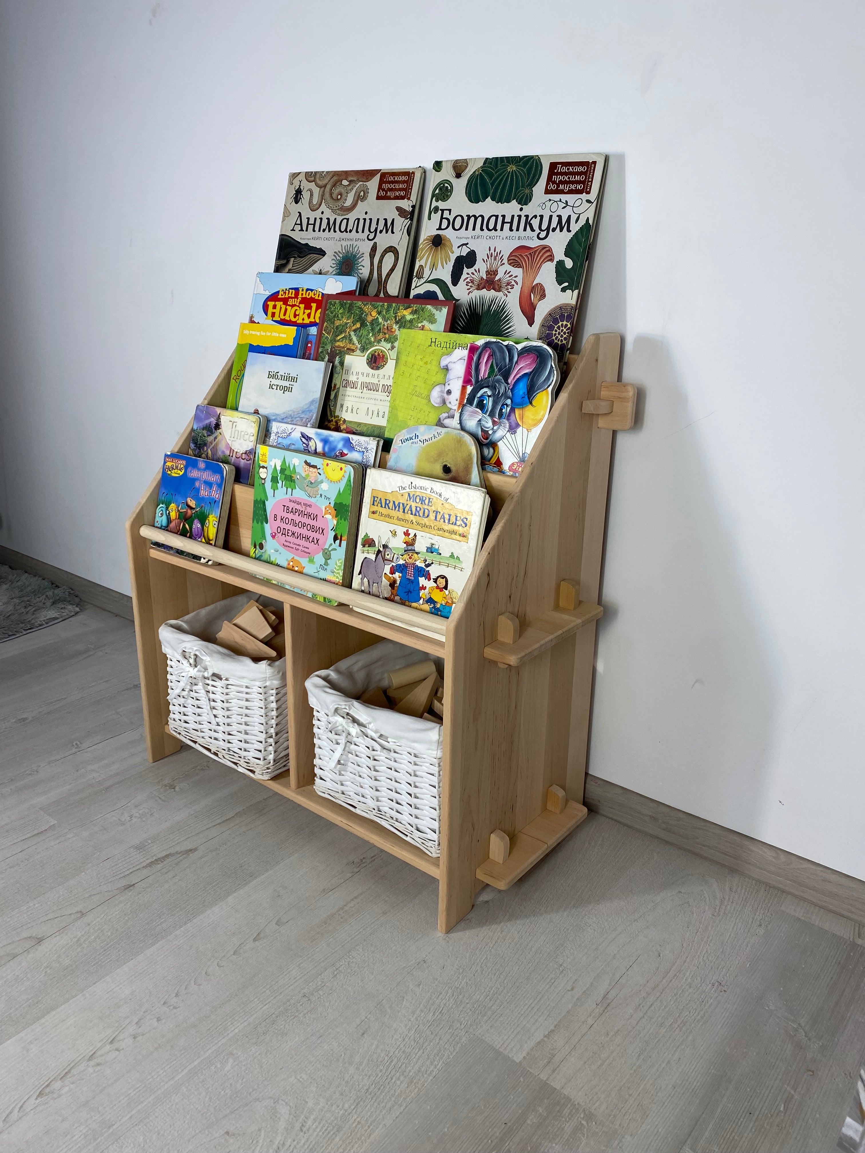 Montessori Bookshelf Furniture Wooden Storage