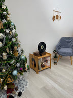  Wooden record player stand 