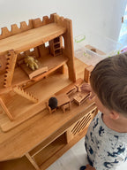 Wooden blocks castle