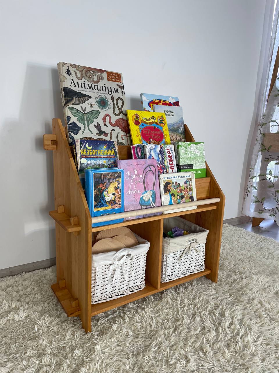 Montessori Bookshelf Furniture Wooden Storage
