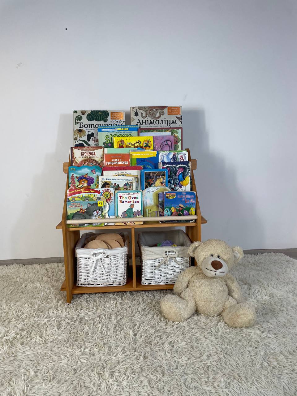 Montessori Bookshelf Furniture Wooden Storage