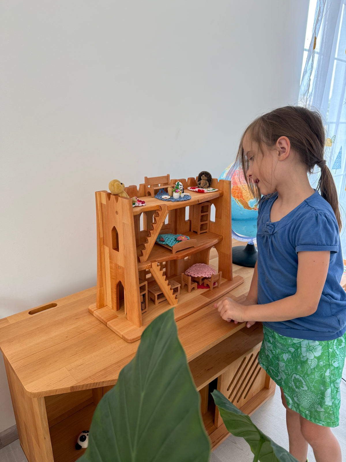 Wooden blocks castle