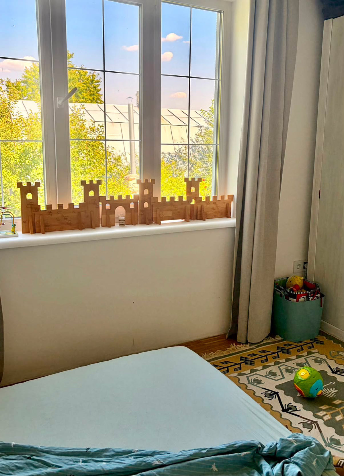 Wooden blocks castle