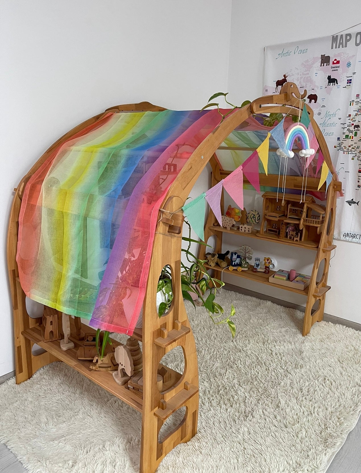 Rainbow fabric for Large Playstand
