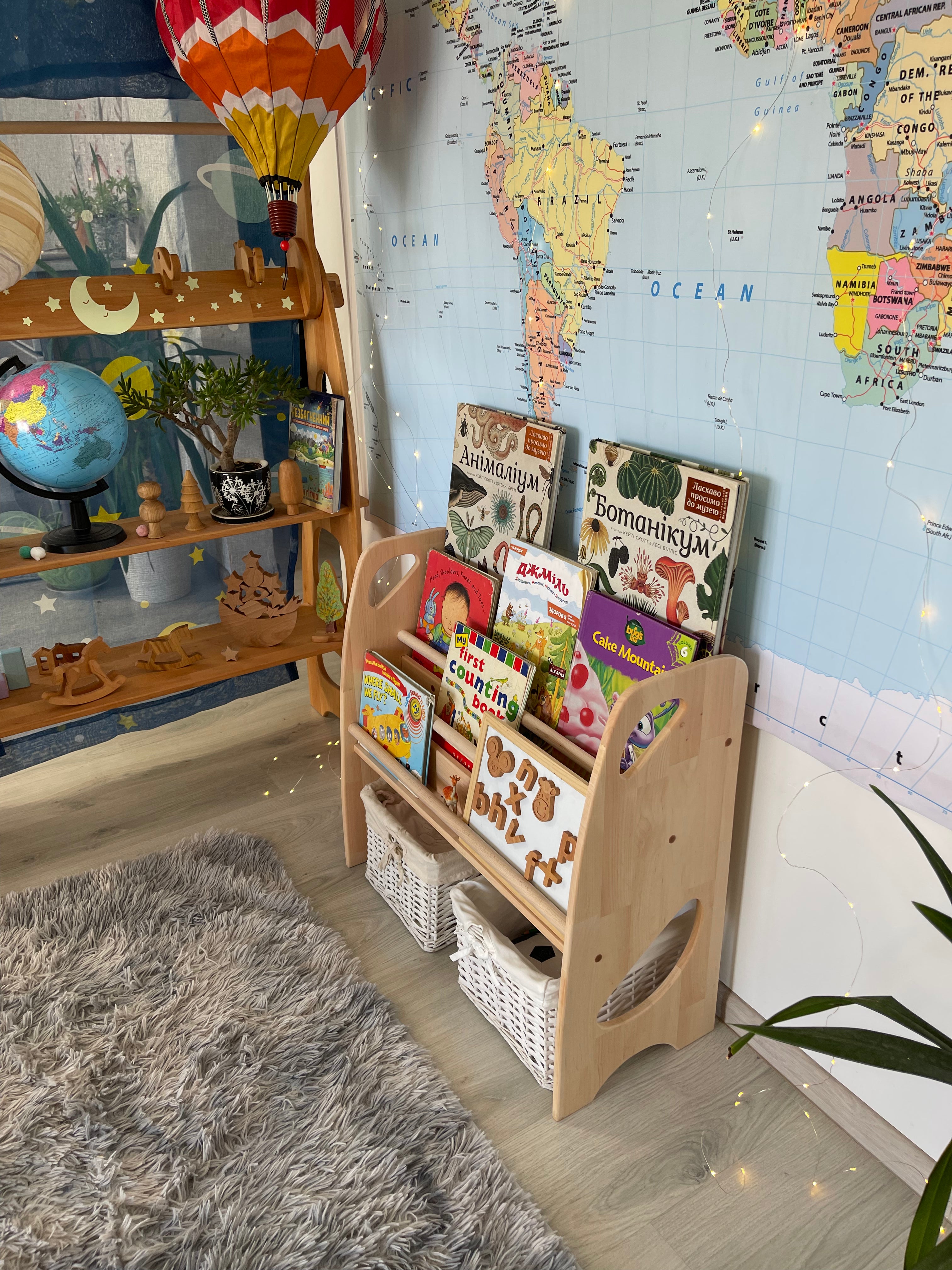 Waldorf Wooden Storage Bookshelf