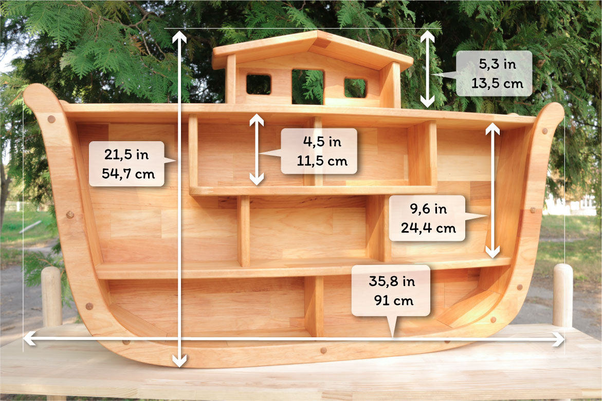 Wooden shelf "Noah's ark"