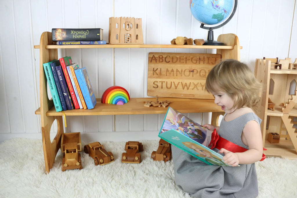Wooden Storage Kids Bookshelf