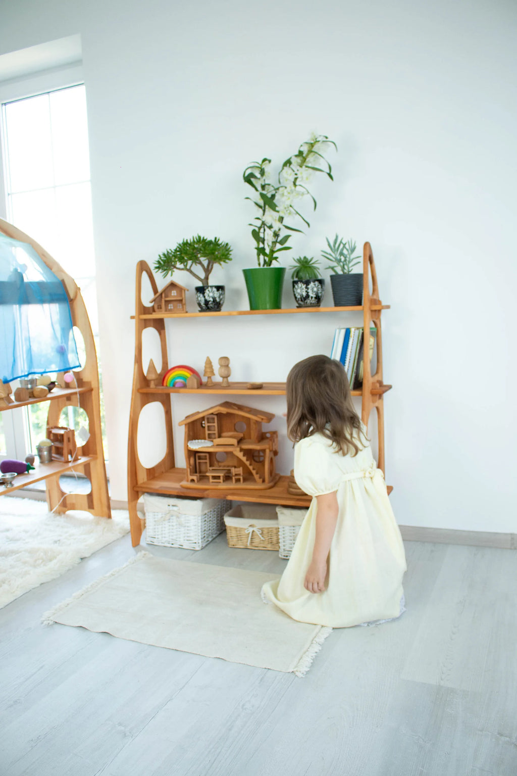 Wooden Storage Kids Bookshelf