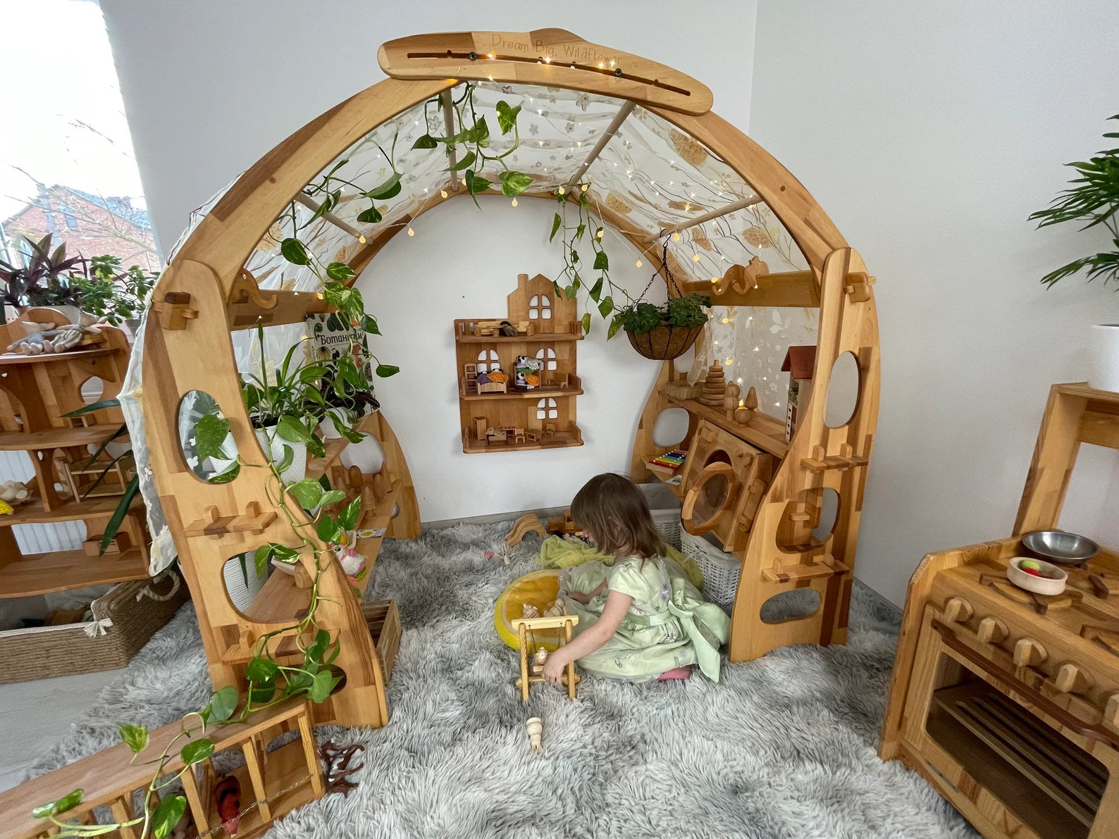 Fabric Flowers Canopy for Playstands
