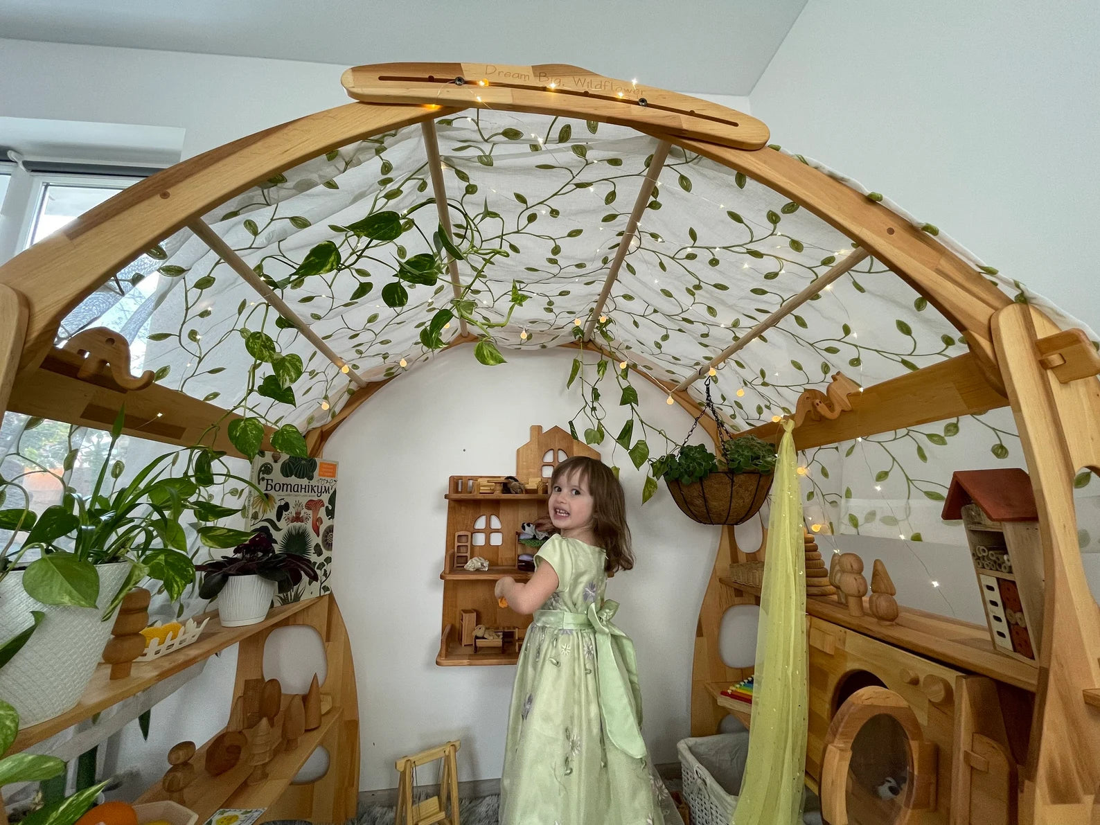Fabric Flowers Canopy for Playstands