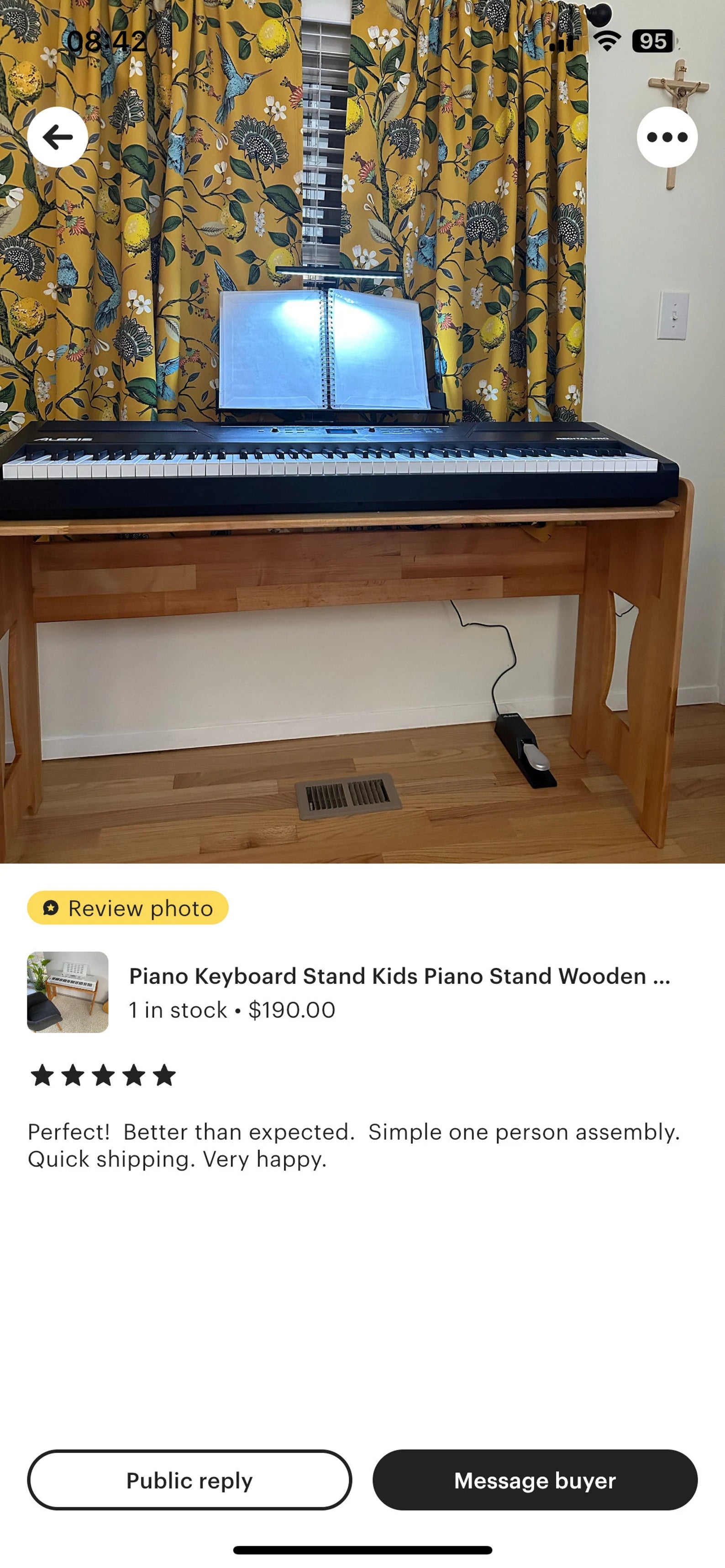 Wooden Table for digital piano