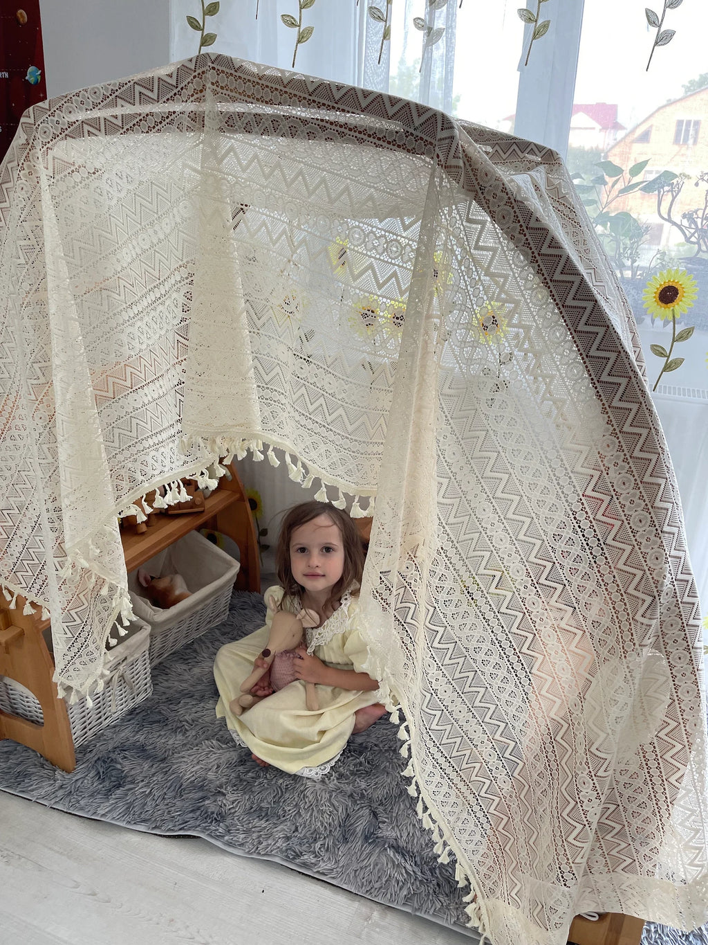 Boho Fabric Canopy for Playstands