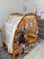 Fabric Flowers Canopy for Playstands
