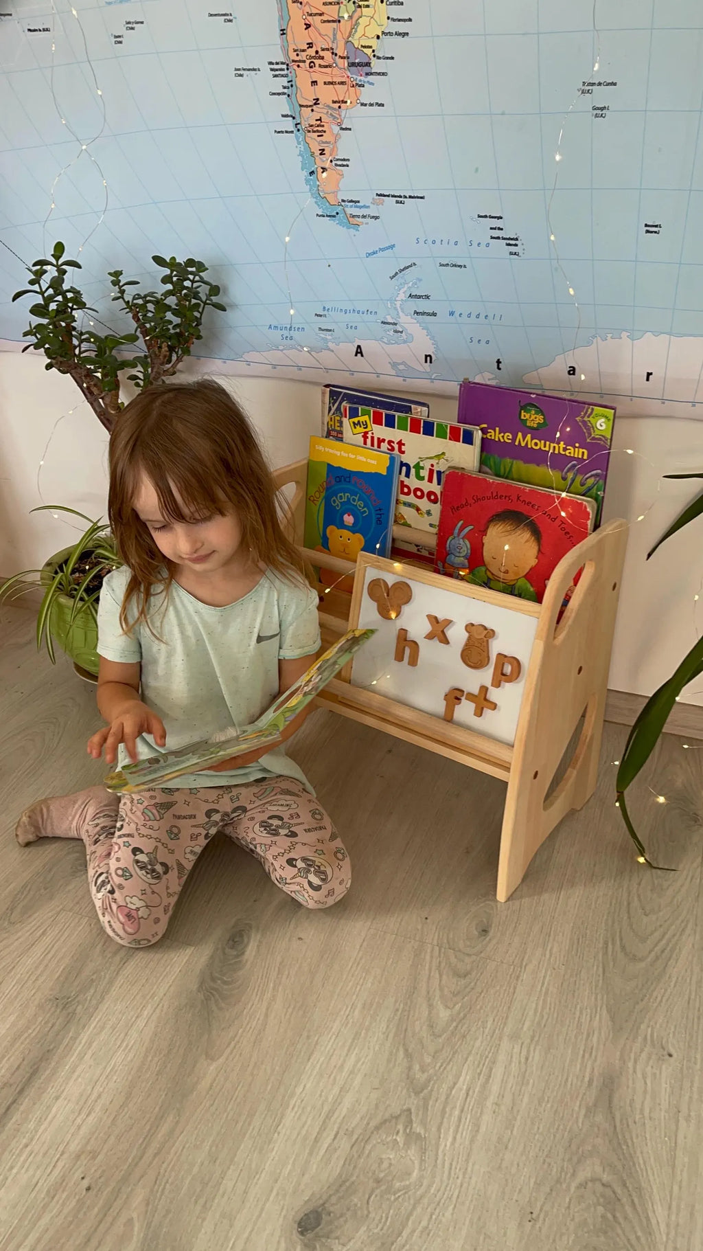 Wooden Storage Kids Bookshelf