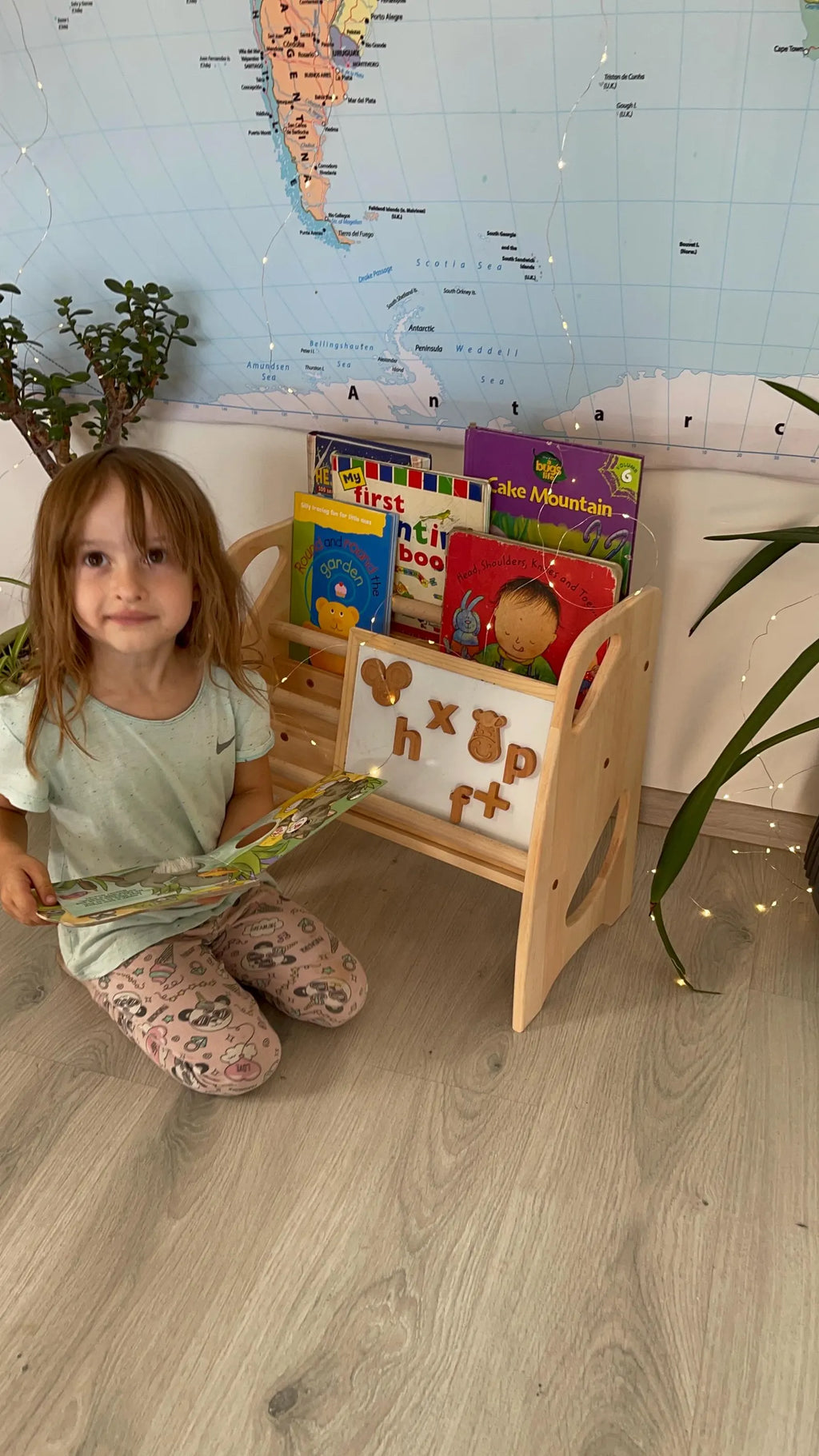 Wooden Storage Kids Bookshelf