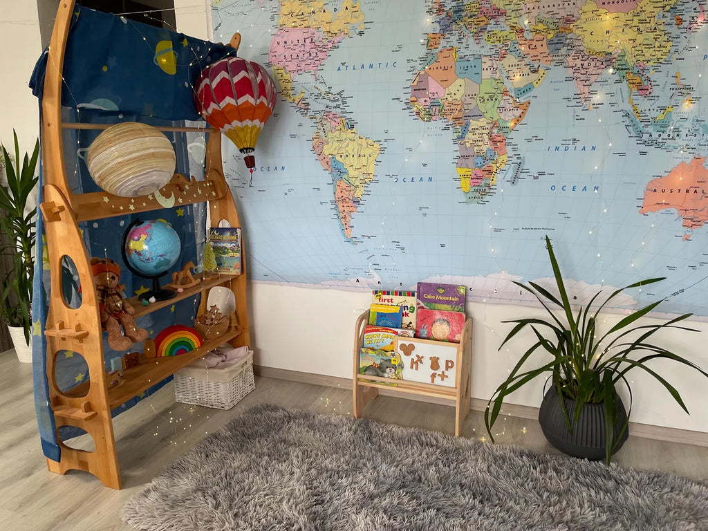 Wooden Storage Kids Bookshelf