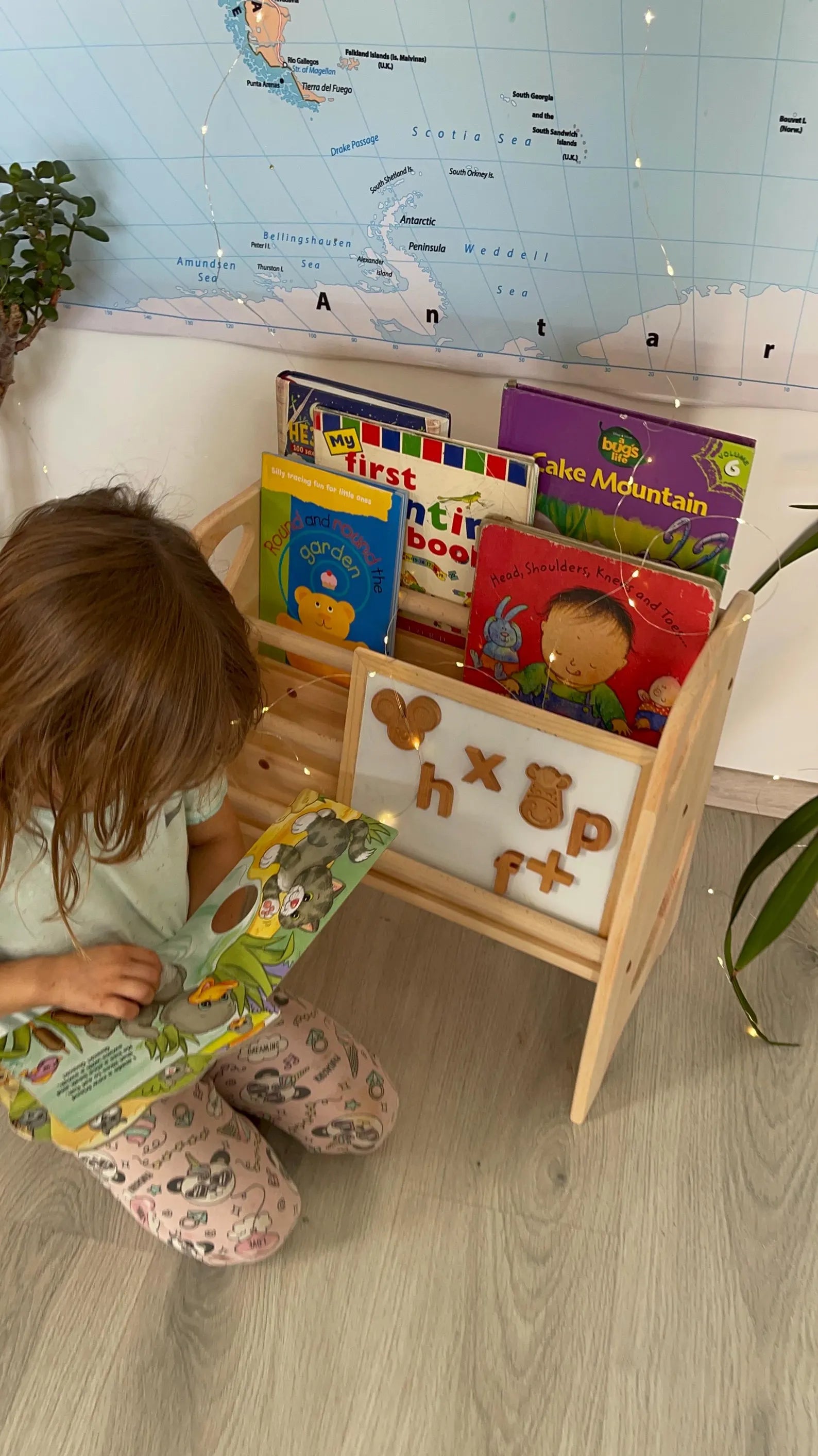 Wooden Storage Kids Bookshelf