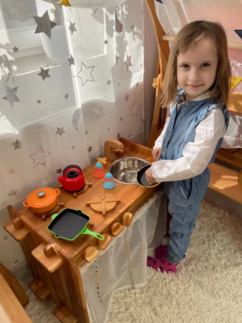 Wooden Kitchen with shalf Height 50cm