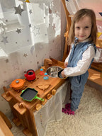 Wooden Kitchen with shalf Height 50cm