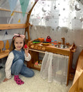 Wooden Kitchen with shalf Height 50cm