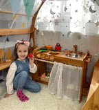 Wooden Kitchen with shalf Height 50cm