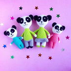 Dolls for dollhouse Panda family Amigurumi