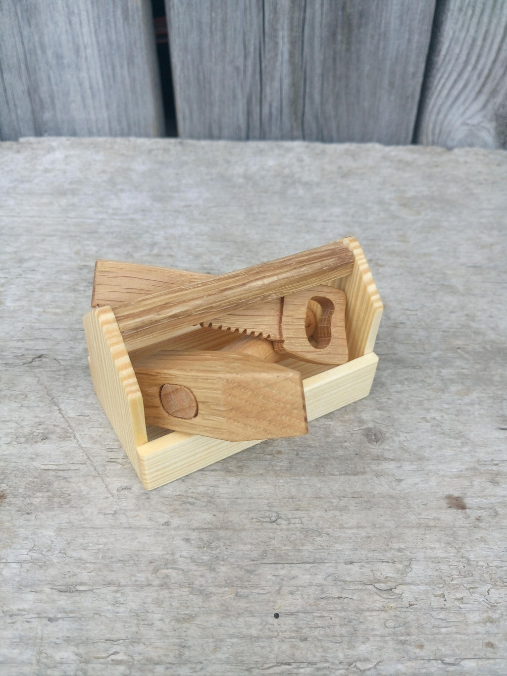 Tools Box, Hammer and saw for wooden man