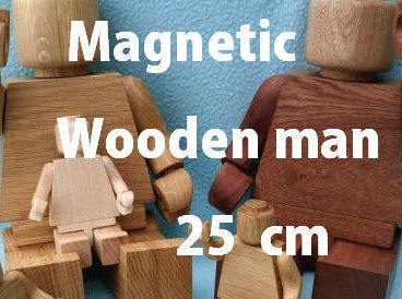 Wooden magnetic man 25cm/10in