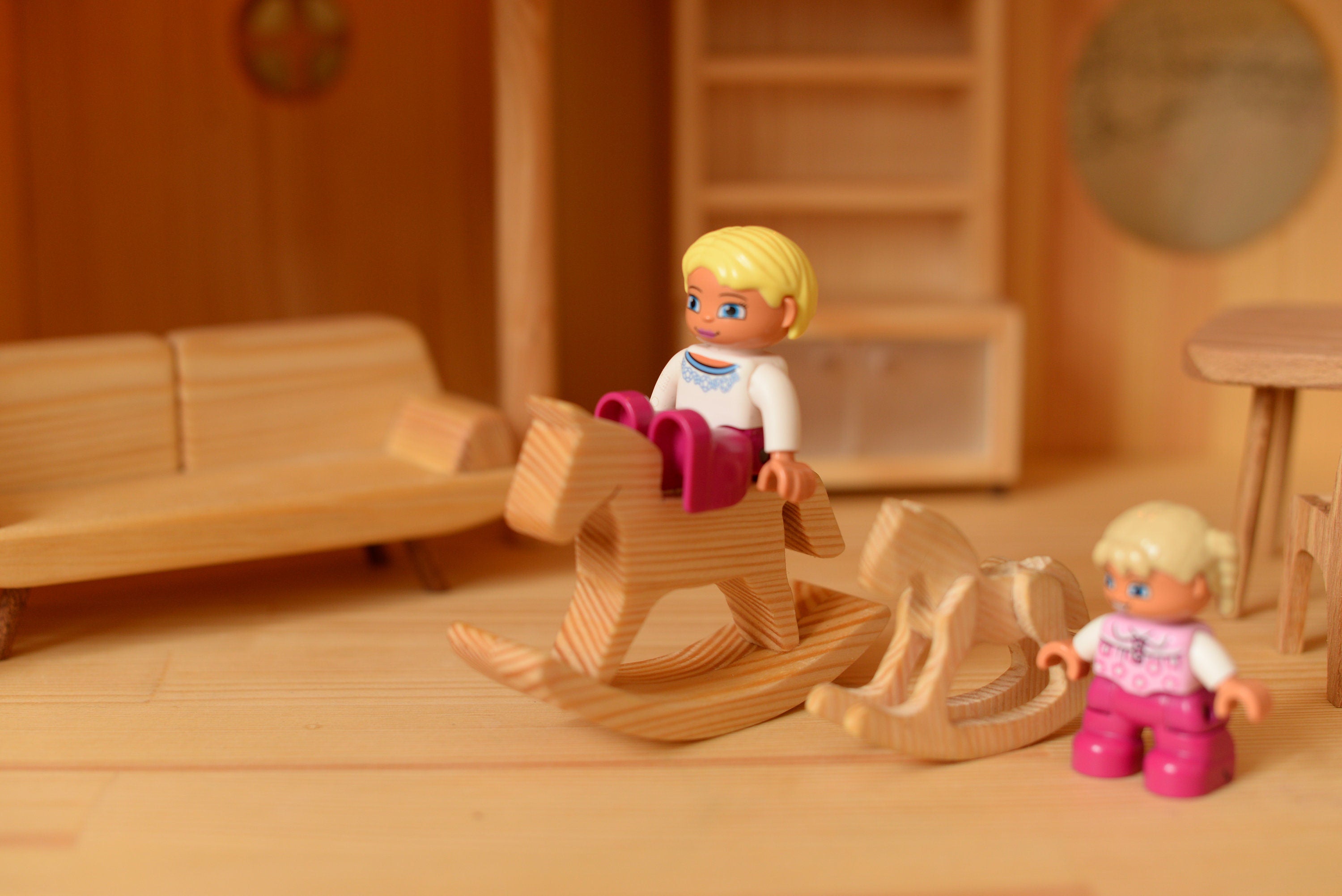Wooden rocking horse toy