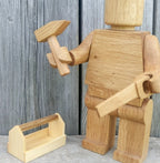 Tools Box, Hammer and saw for wooden man