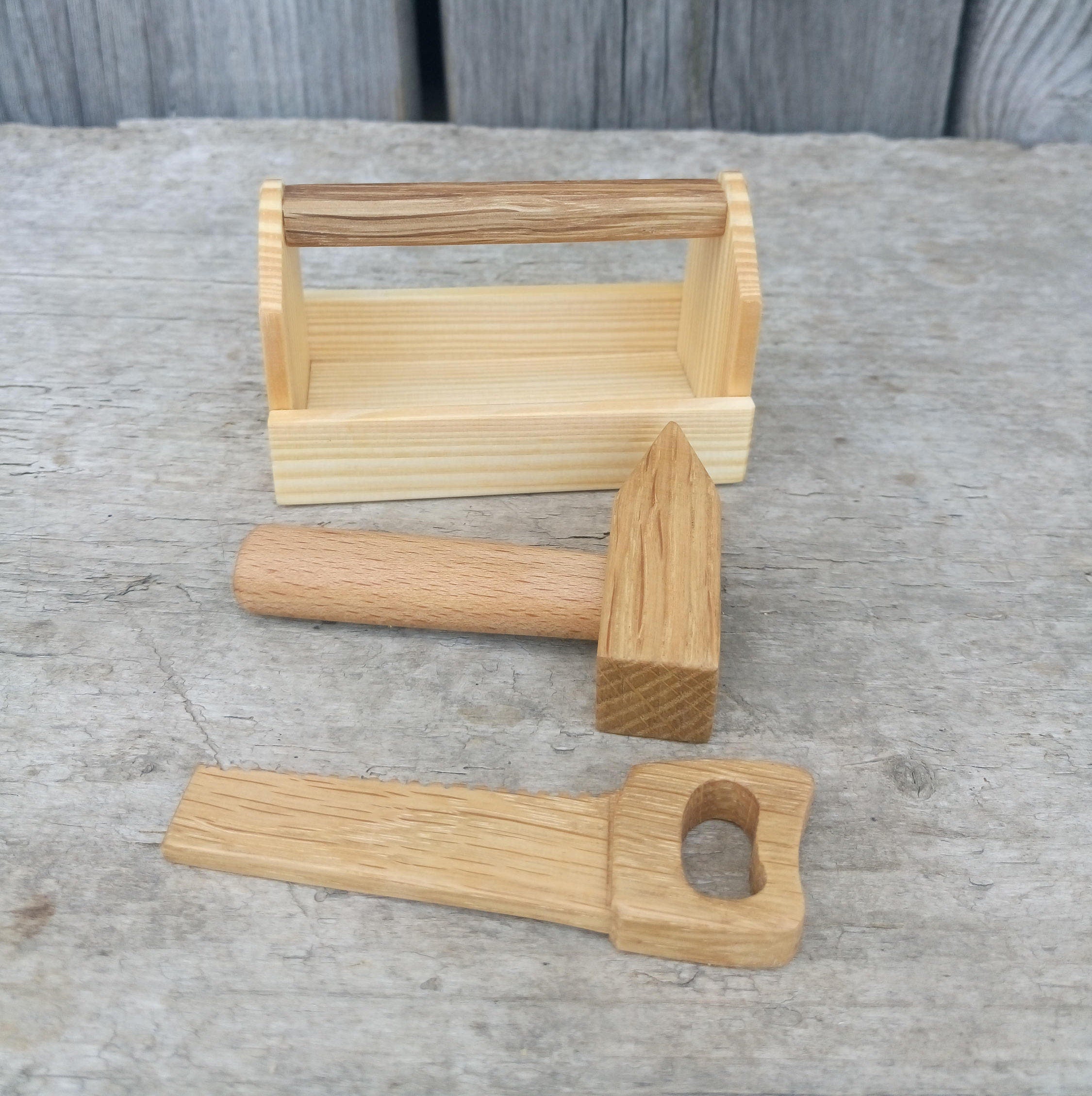Tools Box, Hammer and saw for wooden man