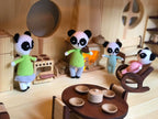 Dolls for dollhouse Panda family Amigurumi