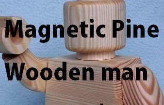 Wooden magnetic man 25cm/10in