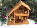 Dollhouse With Redwood Furniture scale 1:16