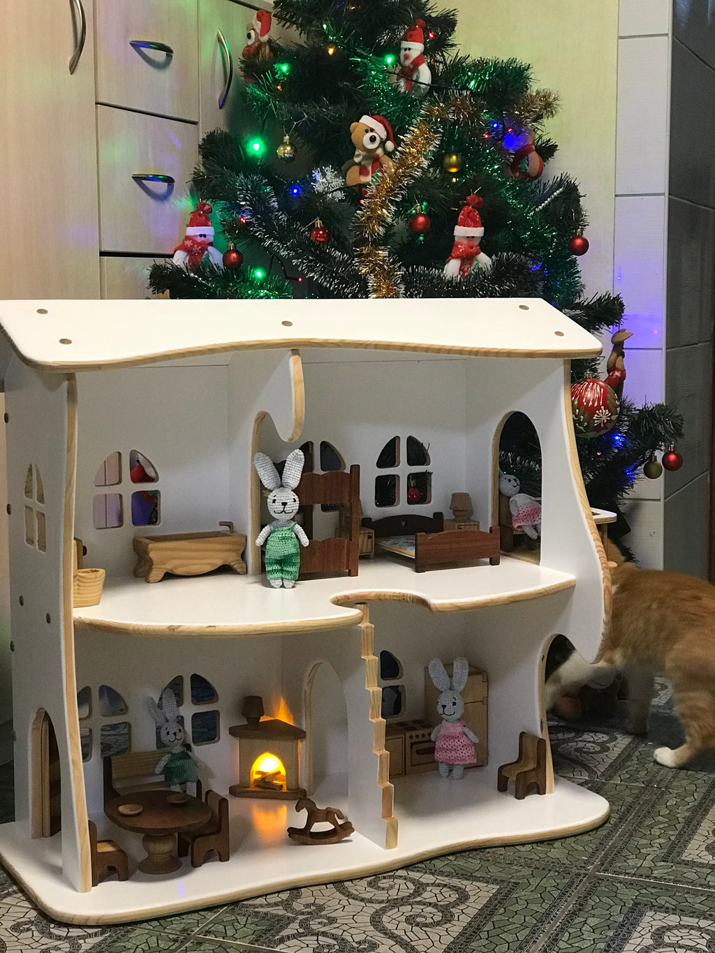 Corner fireplace scale 1/16