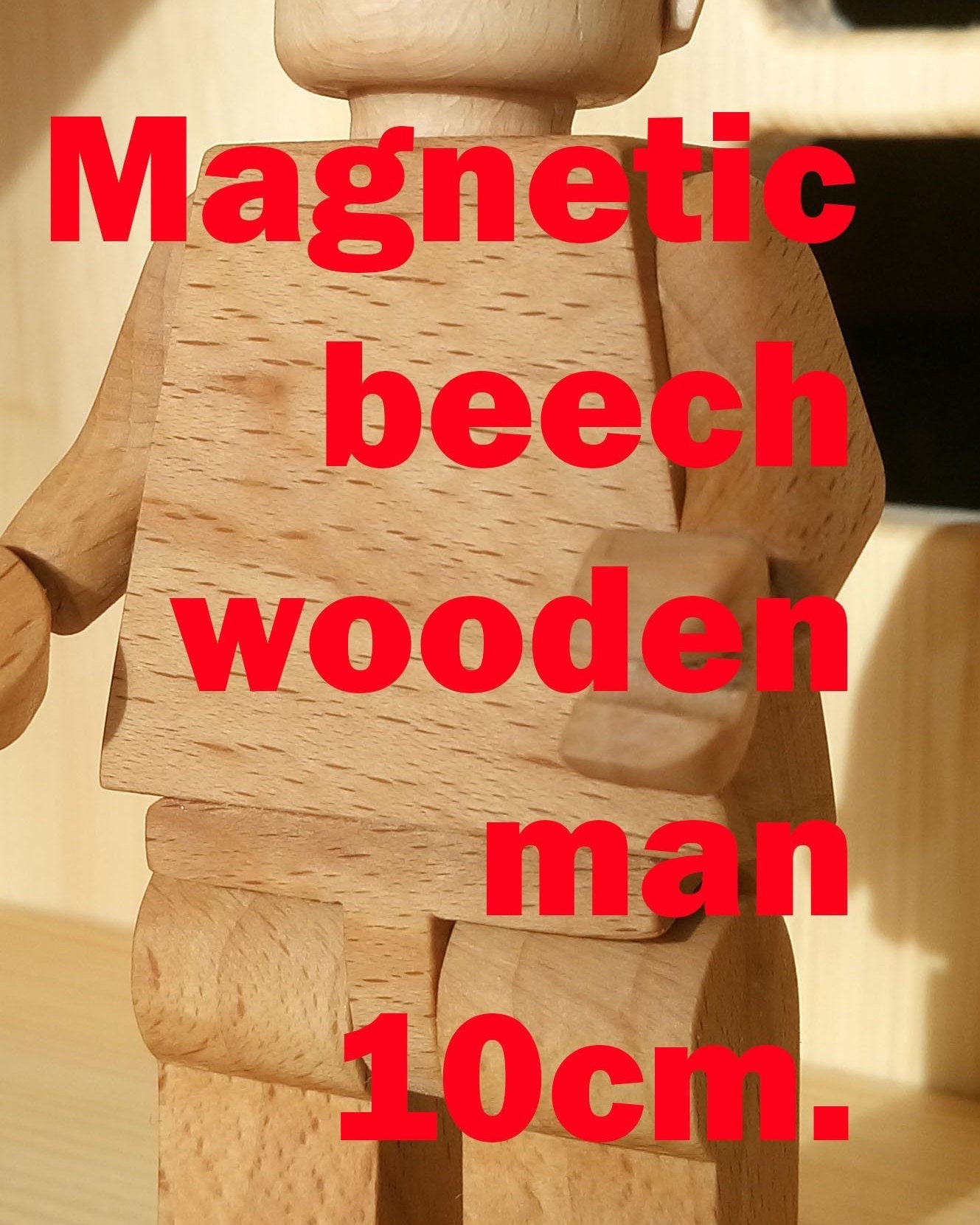 Wooden Magnetic man 10cm