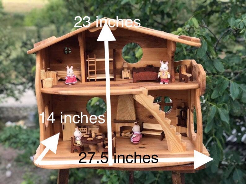 Dollhouse with Fireplace 1:16 Scale