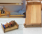Queen bed for Toy 1/12 scale