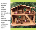 Dollhouse with Fireplace 1:16 Scale