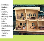 Dollhouse with two garages and Fireplace