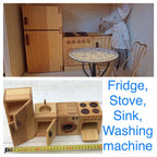 Maileg Kitchen set: Fridge Stove Sink Washing machine