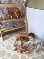 Dollhouse with garage 1:24 scale