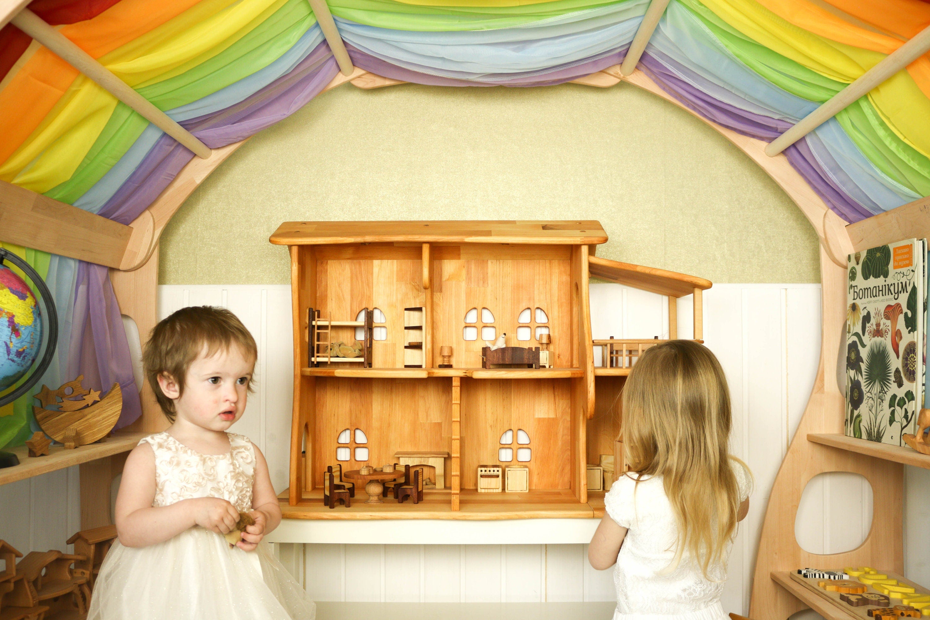 Rainbow fabric For Playstand