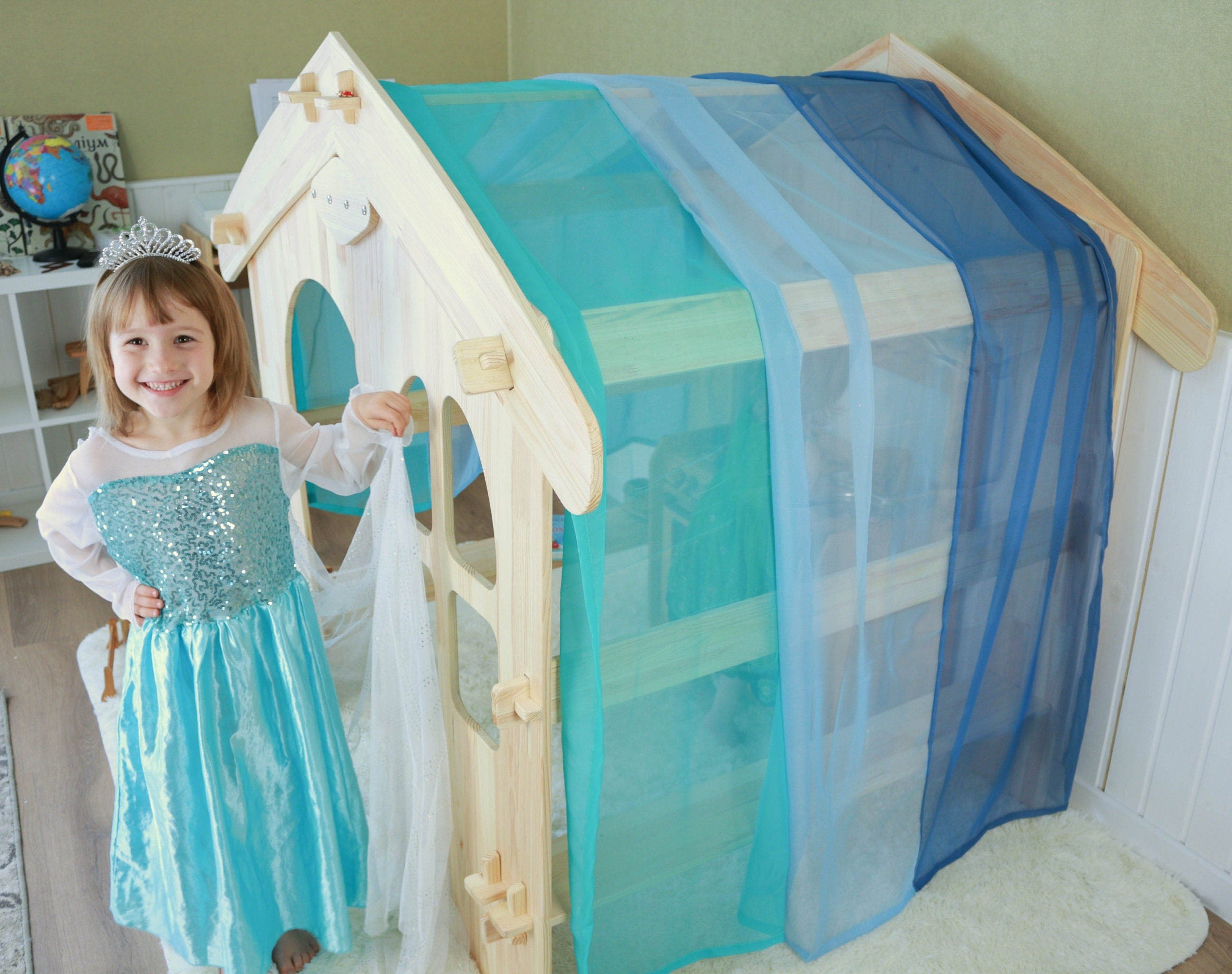 3 colors fabric Canopy for playhouse